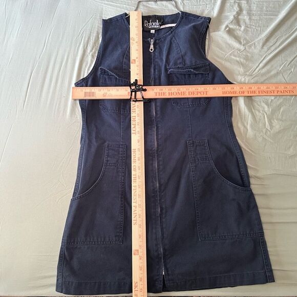 Rafaella Jeans Vintage Navy Denim Zippered Dress 10 - Picture 6 of 7